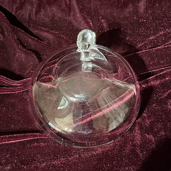 Vintage Crystal 6.6 Inch Heavy Bowl with Snail Handle Candy Olives Nuts - Picture 5 of 9